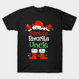 Santa's Favorite Uncle Funny Christmas Pajamas T-Shirt